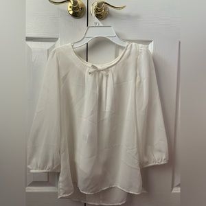 CRB girls white blouse with bow detain in back